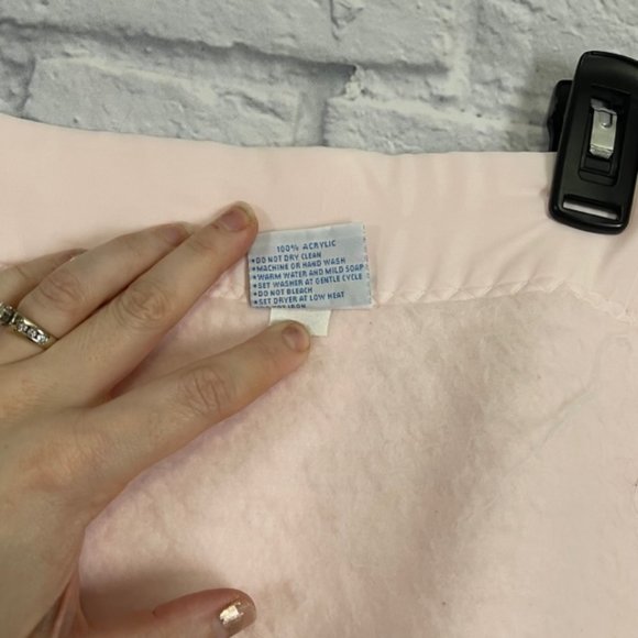 VTG Quiltex Pink Teddy Bear Baby Crib Blanket Nylon Binding Fleece USA 36x51 - Picture 8 of 11